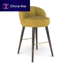 Contemporary bar chair Dauntlessindoorvelvetpolished brass