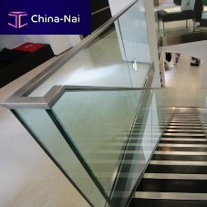 Stainless steel railing POGGIBONSI ITALY RIDOLFIglass panelindoorfor stair