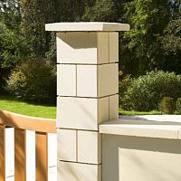 Concrete engineered stone pillar for fence HARMONIE