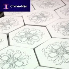 Indoor hexagonal tile wallfloorterracotta