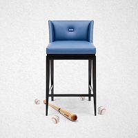 Contemporary bar chair LINCOLNindoorfabricleather