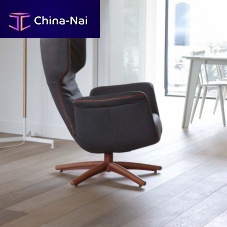 Contemporary armchair FIRST CLASSleatherfabricwith footrest