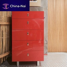 High chest of drawers contemporarywoodennot specified