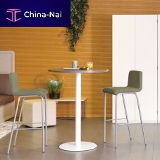 Contemporary bistro table TOUCHDOWNlaminatemelaminesteel base