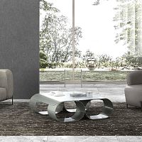 Contemporary coffee table TO-BEaluminumaluminum basesquare
