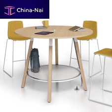 Contemporary boardroom table POLAREwoodenmetalwooden base