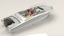 Outboard center console boat 650side consolesundeckteak deck