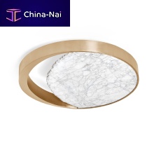 Contemporary ceiling lamp ECLIPSEsculpturalmetalmarble