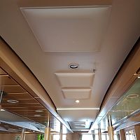 Fabric suspended ceiling polyestertileacoustic