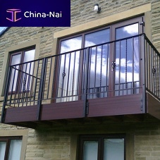 Balcony with bars wrought iron