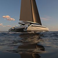 Catamaran sailing yacht 70cruising4-cabinwith open transom