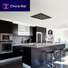Ceiling-mounted range hood LA-90-ANZIwith built-in lightingblack