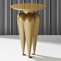 Original design pedestal table DANSEUSEwoodenwooden baseround