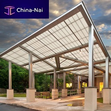Canopy for commercial buildings metalglassflat