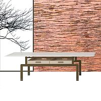Contemporary coffee table NERAglassmetalfabric