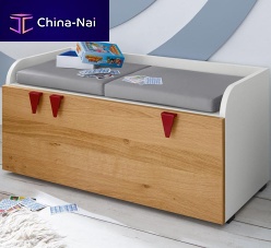 Contemporary upholstered bench MINIMOfabriclacquered wood baselacquered wood