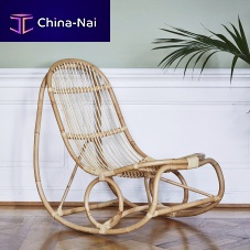 Contemporary fireside chair Nannyfabricrattanwicker