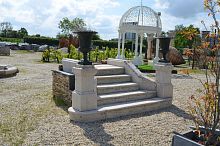 Straight staircase stone stepoutdoortraditional