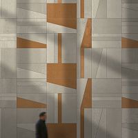 Concrete wall cladding panel SLIMCRETE interiorgluednew support