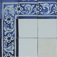 Glazed ceramic border tile HAND PAINTEDterracottawall-mounted