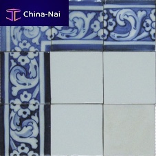 Glazed ceramic border tile HAND PAINTEDterracottawall-mounted