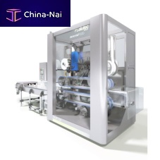 Automatic labelling machine for the food industry