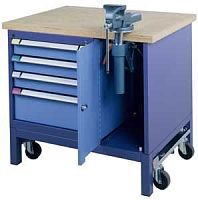 Wooden workbench mobile4-drawer
