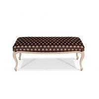 Traditional footrest QUEEN SOPHIAfabricleatheroak