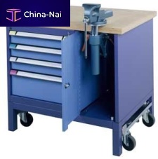 Wooden workbench mobile4-drawer