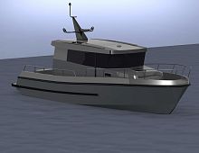 Inboard express cruiser BY34hard-topwith enclosed cockpit