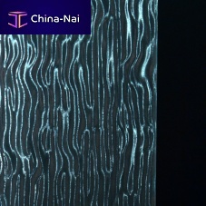 Tempered glass panel METAL RIPPLE HOLOGRAPHIC laminatedtextured3D