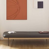 Contemporary bench ABISKOfabricmetalwithout backrest