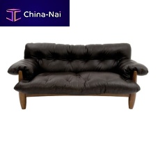 Traditional sofa MOLEleatherbrowngray