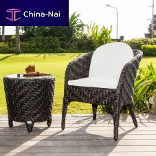 Contemporary chair CELESTE outdoorfabricrattan base