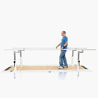 Height-adjustable rehabilitation parallel bars parawalk®base-mounted
