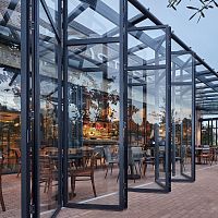 Folding patio door PIEGAaluminumdouble-glazedthermally-insulated