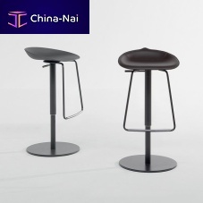 Contemporary bar stool Tableatherplasticpainted metal base