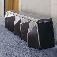 Original design bench BRUTALISTsolid woodsteelcustom