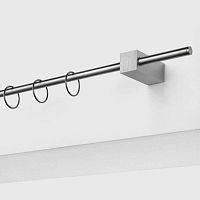 Stainless steel curtain rod DRUGOanodized aluminumceiling mountedmanual
