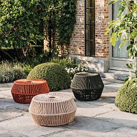 Contemporary pouf ZIGZAGroperoundgarden