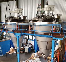 Conical screw mixer DF-500-M3Bfor liquidsvertical