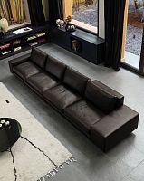 Modular sofa AGONcontemporaryfabricleather