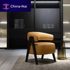 Contemporary armchair LOAIfabricleathersolid wood