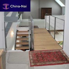 Wooden walkway steelglassinterior
