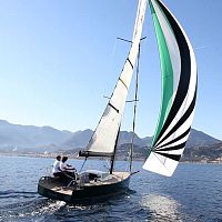 Day-sailer sailboat 30with bowsprit