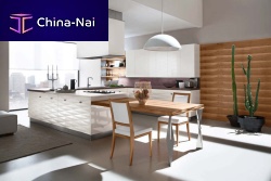 Contemporary kitchen DIAMANTEwoodenwith handlelacquered