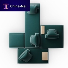 Modular upholstered bench LILAS MOSAQUEcontemporaryfabricleather