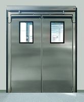 Interior door H-BAIstainless steelswingsemi-glazed