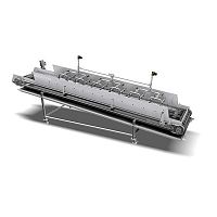 Ice water cooling system for the food industry