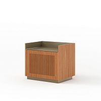 Contemporary bedside table STOCKHOLMoakwalnutaluminum